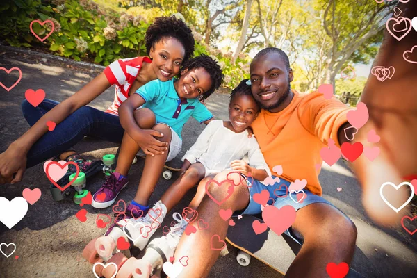 Happy family at park — Stock Photo, Image