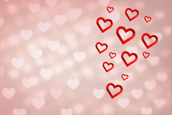 Hjärta mot alla hjärtans hjärtdesign — Stockfoto