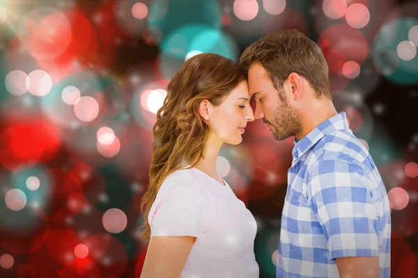 Couple rubbing nose — Stock Photo, Image