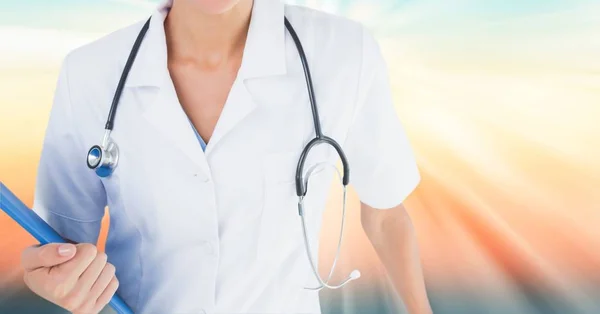 Female doctor with stethoscope — Stock Photo, Image