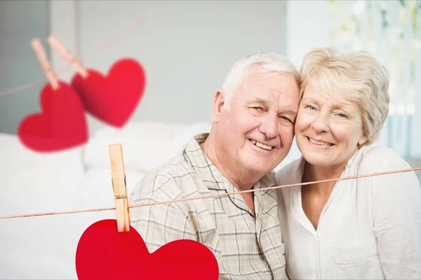 Senior couple embracing each other — Stock Photo, Image