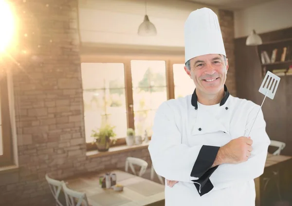 Chef maschile nel ristorante — Foto Stock