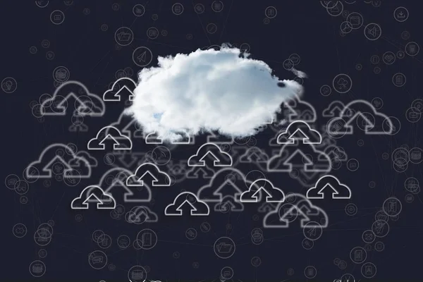 Imagem conceitual da computação em nuvem — Fotografia de Stock