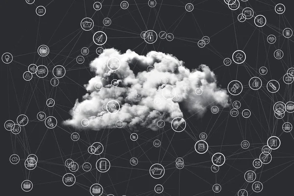 Obraz koncepcyjny cloud computing — Zdjęcie stockowe