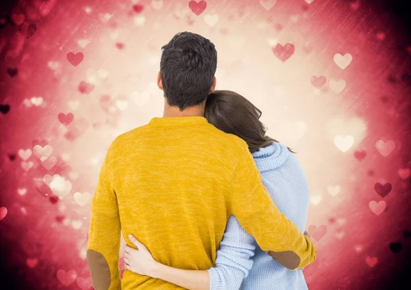 Rear view of couple embracing — Stock Photo, Image