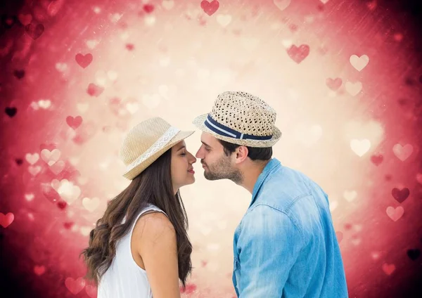 Casal romântico prestes a beijar — Fotografia de Stock