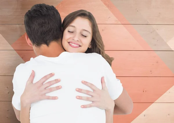 Romantische koppel elkaar knuffelen — Stockfoto