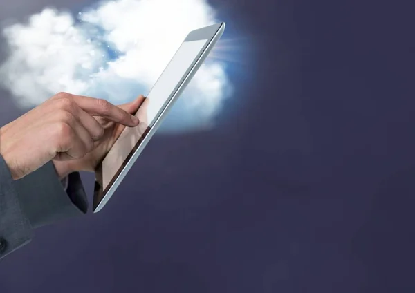 Hand of businessman using digital tablet — Stock Photo, Image