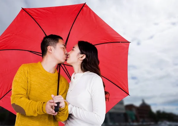 Digital composite of loving couple — Stock Photo, Image