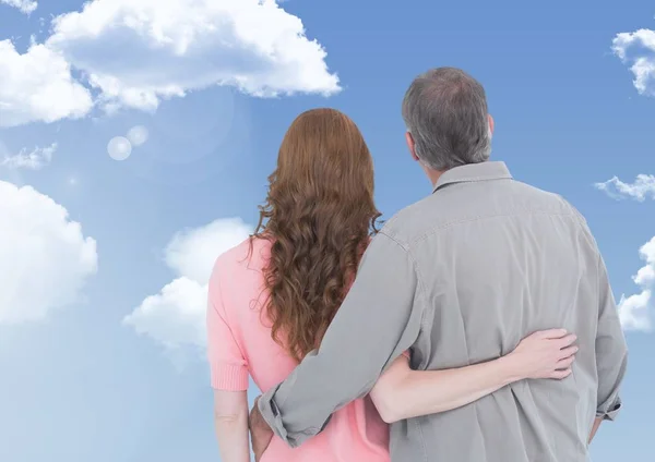 Digital composite of loving couple — Stock Photo, Image