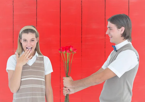 Compuesto digital de pareja amorosa — Foto de Stock