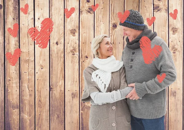 Digitale composiet van liefdevolle paar — Stockfoto