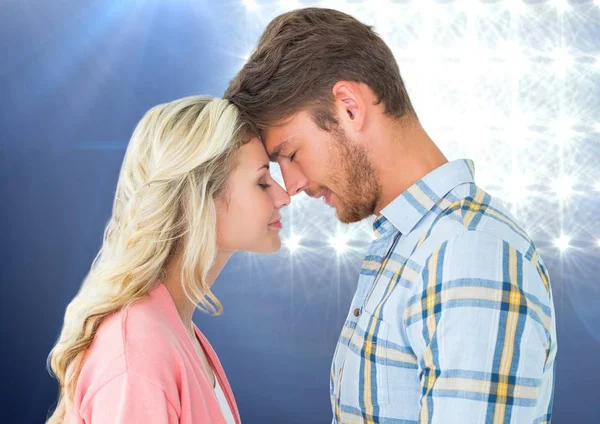 Digital composite of loving couple — Stock Photo, Image