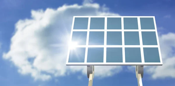 Složený obraz modré solární panel — Stock fotografie