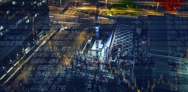A készletek és részvények kompozit kép — Stock Fotó