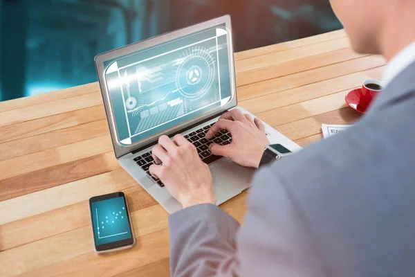 Businessman using digital laptop — Stock Photo, Image