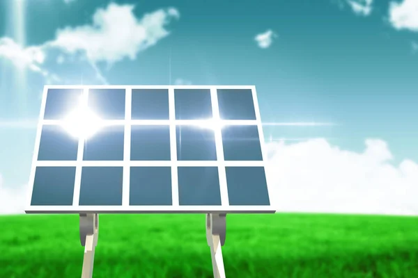 Složený obraz modré solární panel — Stock fotografie
