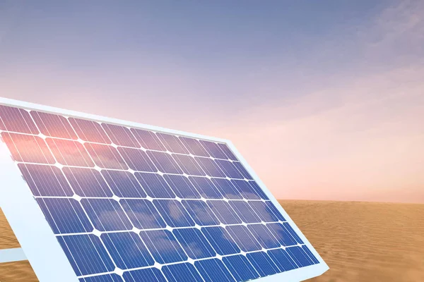 Obraz kompozytowy ilustracji sprzętu panel słoneczny — Zdjęcie stockowe