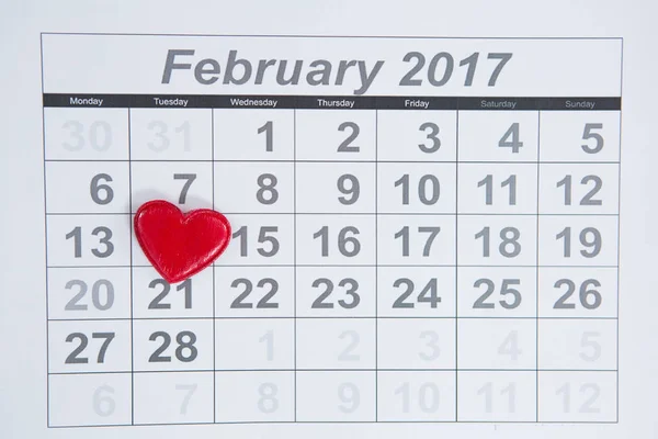 14 de febrero fecha del calendario —  Fotos de Stock