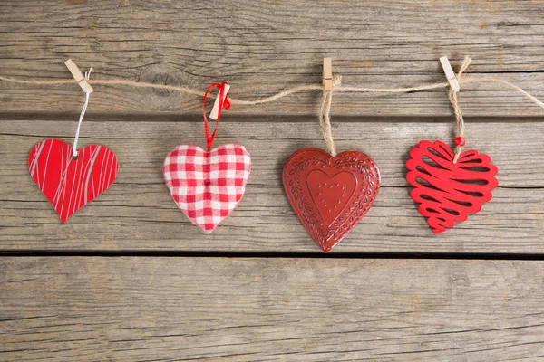 Four heart shape decoration — Stock Photo, Image