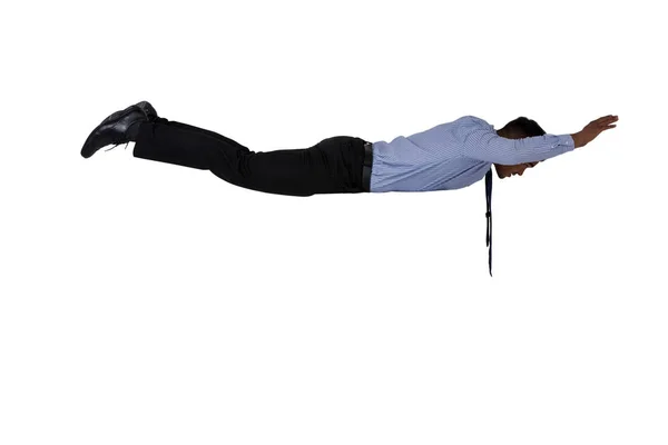 Businessman flying in air — Stock Photo, Image