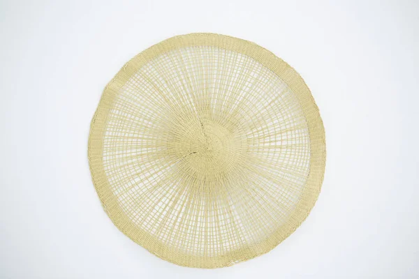 Okrągły Dywanik na białym tle — Zdjęcie stockowe