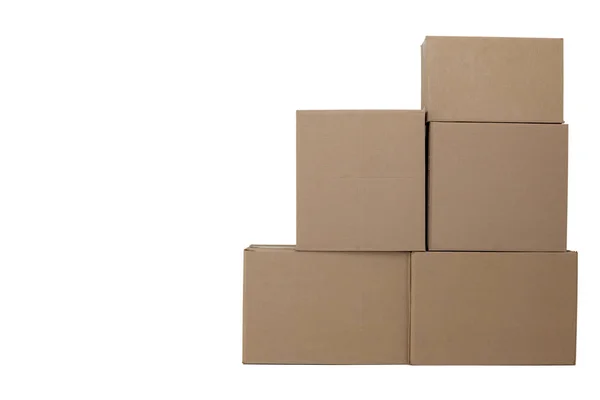 Pila de cajas de cartón — Foto de Stock