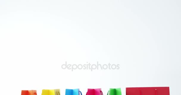 Shopping bag multicolore — Video Stock