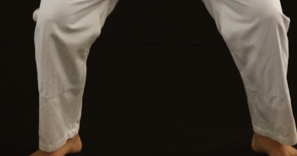 Homem praticando karatê — Vídeo de Stock