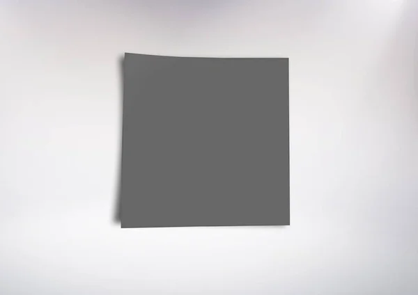Сірий липкий Примітка на сірому нейтральному фоні — стокове фото