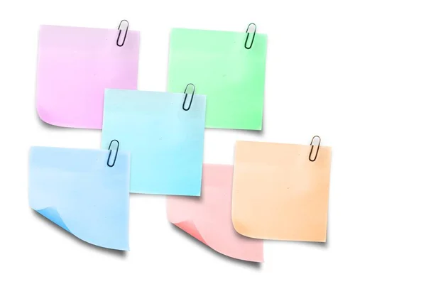 Composietbeeld van gekleurde Sticky Note — Stockfoto