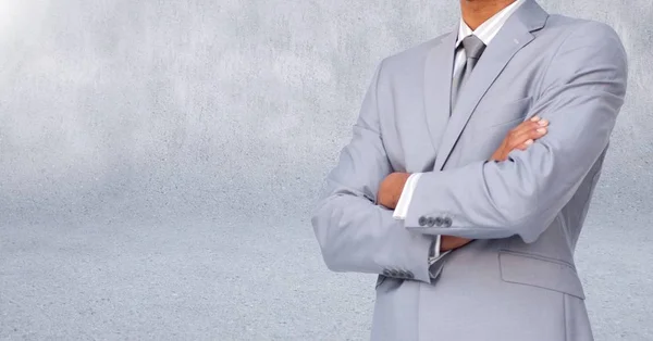 Empresario Torso sobre fondo gris claro — Foto de Stock