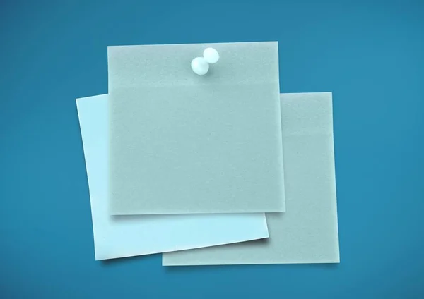 Blauwe Sticky Note tegen neutrale blauwe achtergrond — Stockfoto