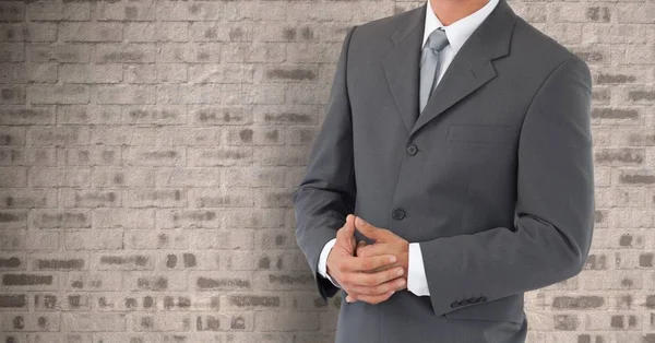 Businessman Torso against a stone wall — Stock Photo, Image