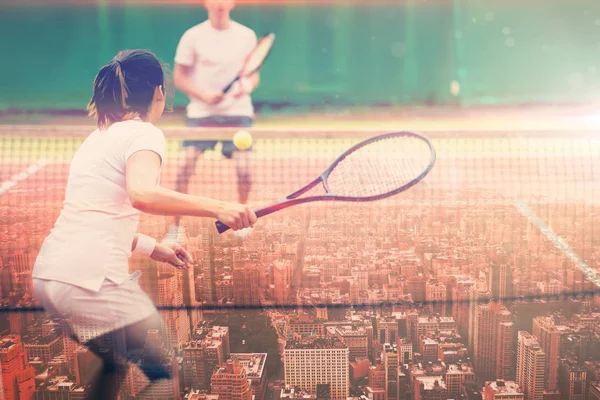 テニス選手に対してニューヨーク — ストック写真