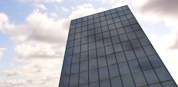 Modern building against view of blue sky — Stock Photo, Image