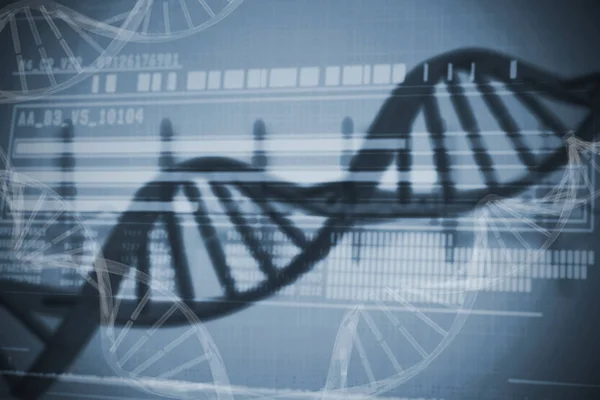 Genetic research information on DNA — Stock Photo, Image