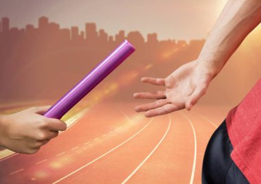 hands passing the baton clipart