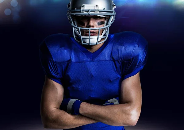 American player in helmet — Stock Photo, Image