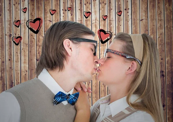 Couple kissing each other — Stock Photo, Image