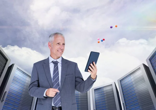 Businessman using digital tablet — Stock Photo, Image