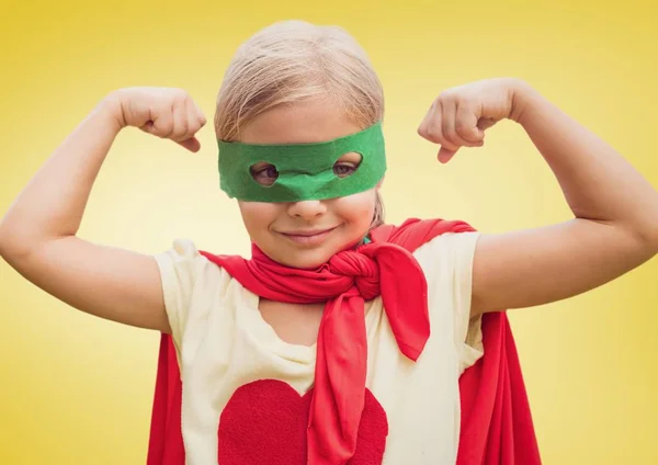 Girl in superhero costume — Stock Photo, Image