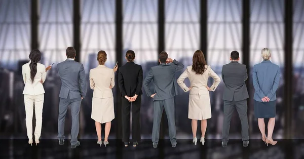 Business people standing in a row — Stock Photo, Image