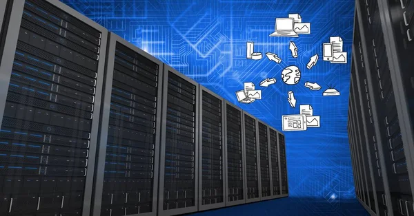 Sistemas de servidor de base de datos con computación en nube — Foto de Stock