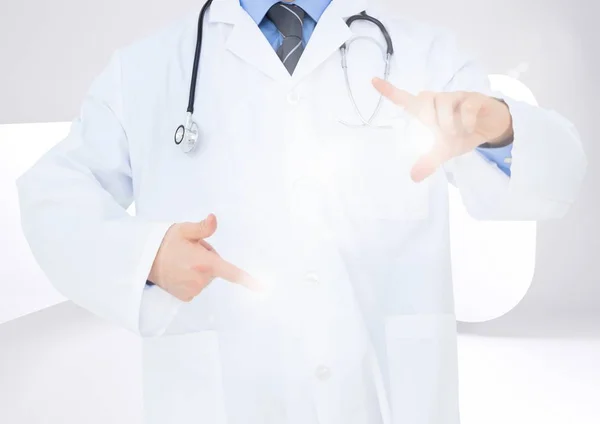 Sección media del gesto del médico — Foto de Stock