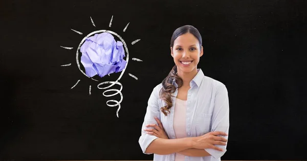 Woman with arms crossed — Stock Photo, Image