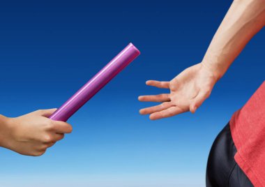 hands passing the baton  clipart