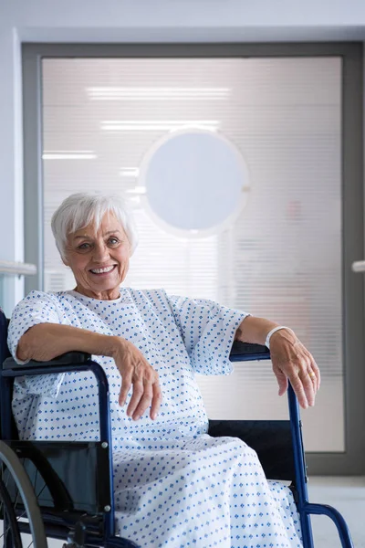 Disabled senior patient on wheelchair — Stock Photo, Image