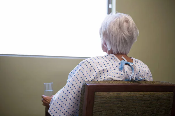 Senior patient siting on chair — Stock Photo, Image