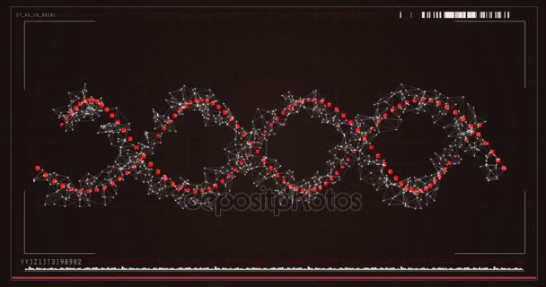 Struttura del DNA generato digitalmente — Video Stock